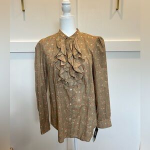 Ralph Lauren button down blouse. Size Extra Large.